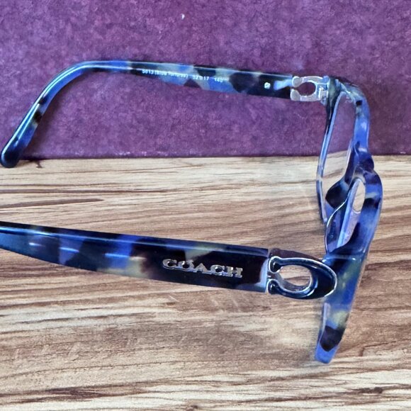 COACH Blue Tortoise Eyeglass Frames w/ Case | HC6154 5613 - Picture 9 of 10